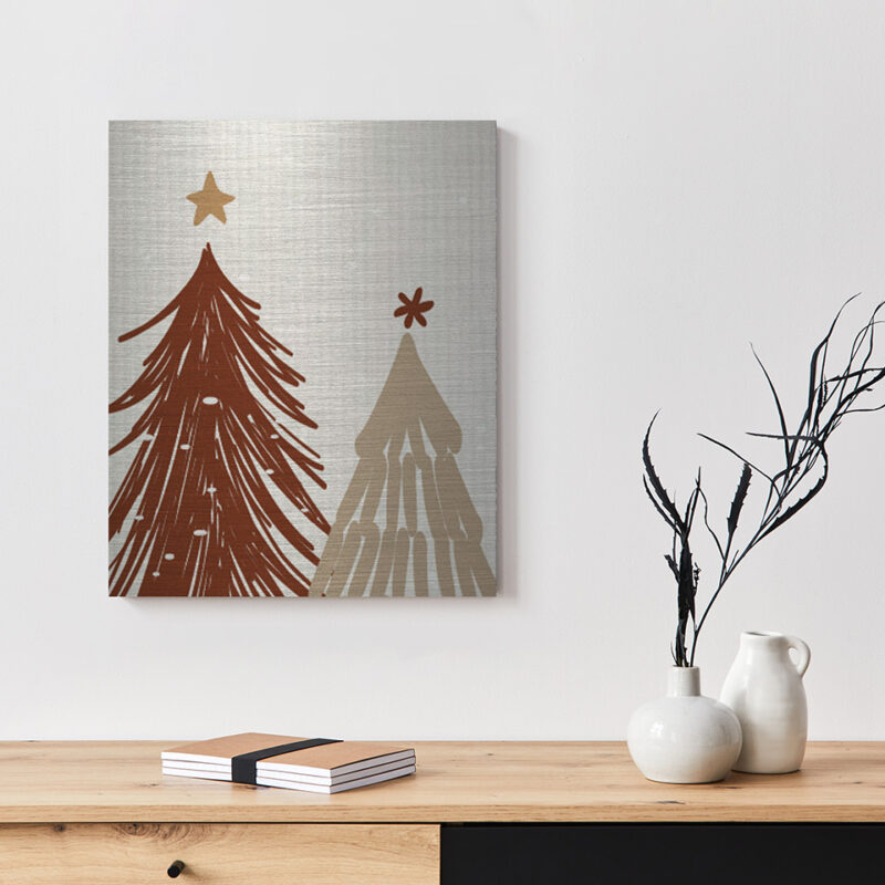 Metallbild_Christmastrees_gebürstet Metallbild Christmastree
