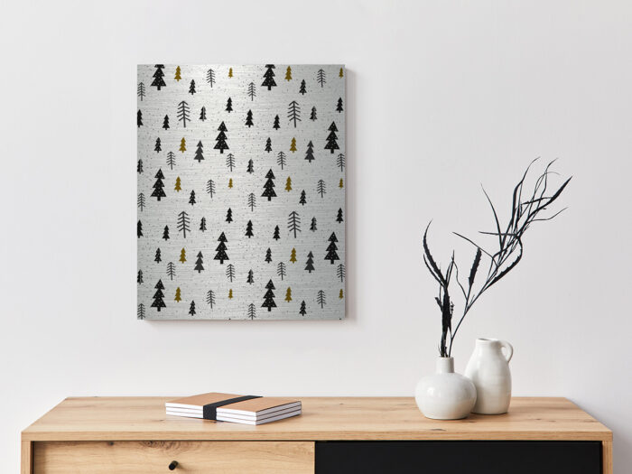 Metallbild_abstrakte-Baumlandschaft_gebürstet Metallbild abstrakte Baumlandschaft