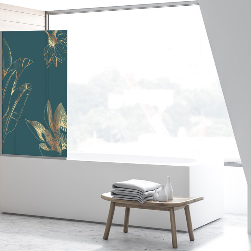 Duschtrennwand für Badewannen Golden Flowers