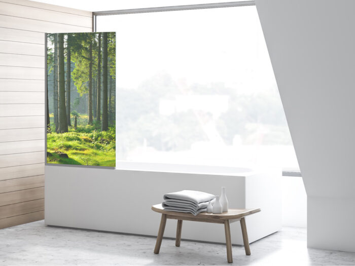 Badezimmerglas_Lichtwald_80x140 Duschtrennwand für Badewannen Lichtwald