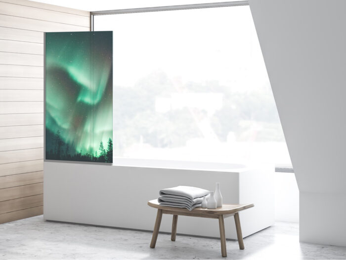 Badezimmerglas_Nordlicht_80x140 Duschtrennwand für Badewannen Nordlicht