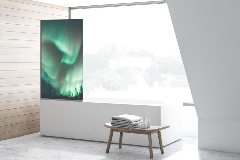 Duschtrennwand für Badewannen Nordlicht