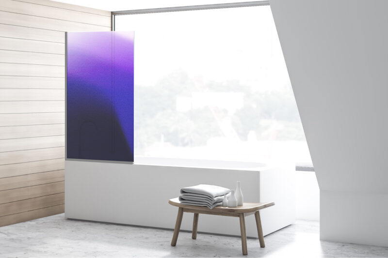 Badezimmerglas_Violet-Nightfall_80x140 Duschtrennwand für Badewannen Violet Nightfall
