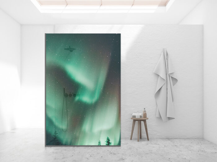 Duschtrennwand_140x210_Nordlicht Duschtrennwand für Walk-in Duschen Nordlicht