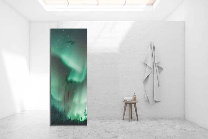 Duschtrennwand_80x120_Nordlicht Duschtrennwand für Walk-in Duschen Nordlicht