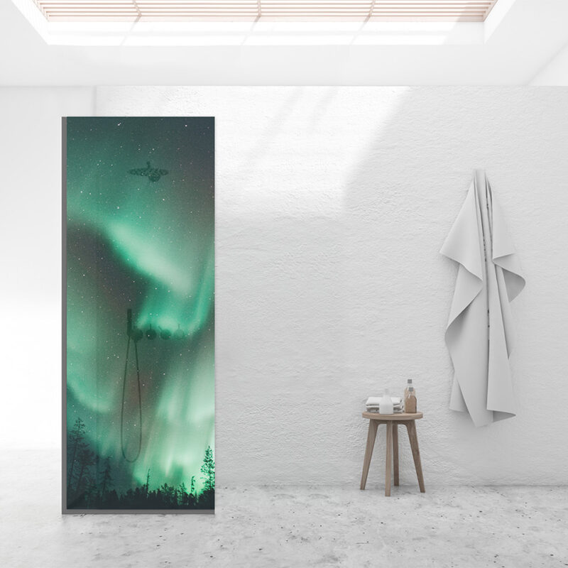 Duschtrennwand_80x120_Nordlicht Duschtrennwand für Walk-in Duschen Nordlicht