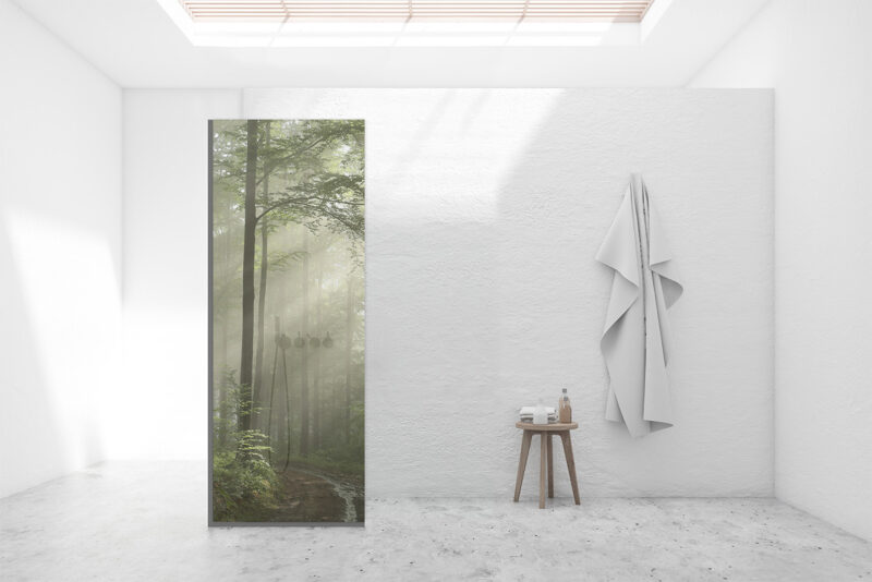 Duschtrennwand_80x210_Nebelpfad Duschtrennwand für Walk-in Duschen Nebelpfad