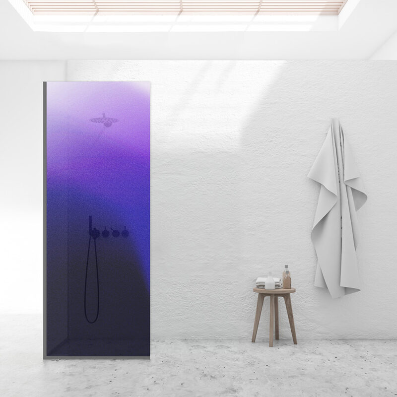 Duschtrennwand für Walk-in Duschen Golden Flowers