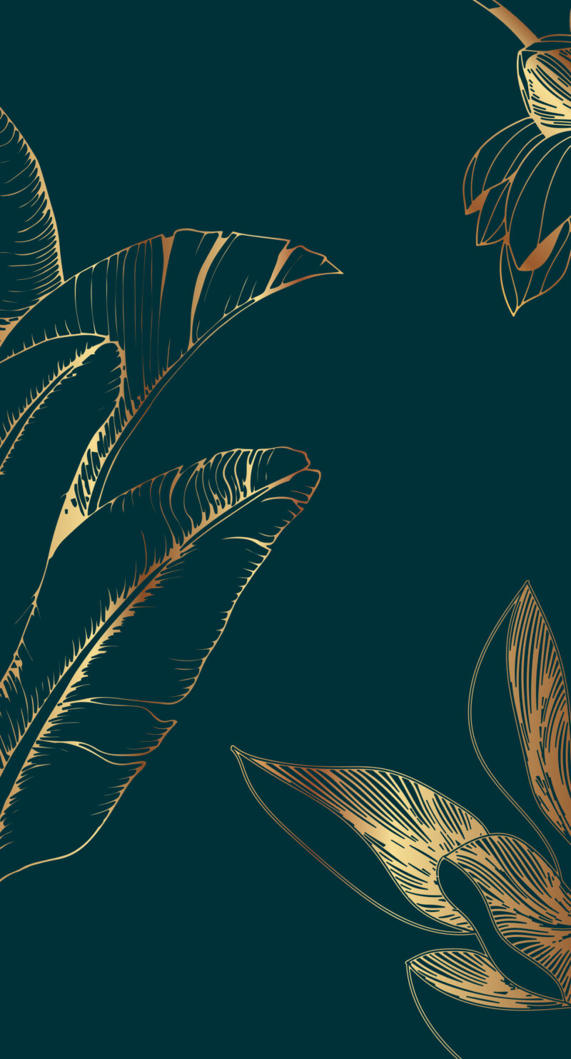 Wandverkleidung Golden Flowers