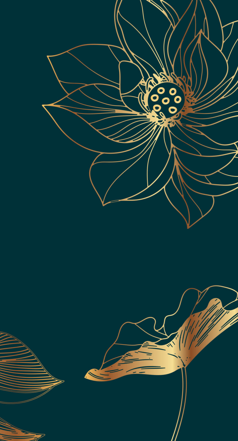 Wandverkleidung Golden Flowers