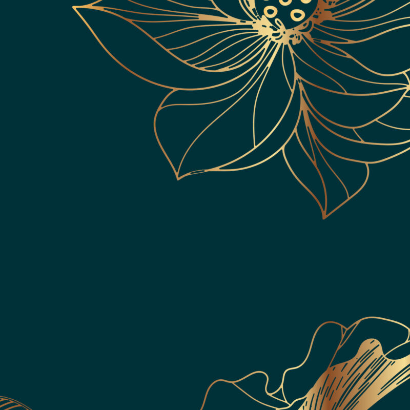 Wandverkleidung Golden Flowers