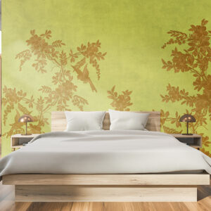 Tapete Vintage-Garden gelb