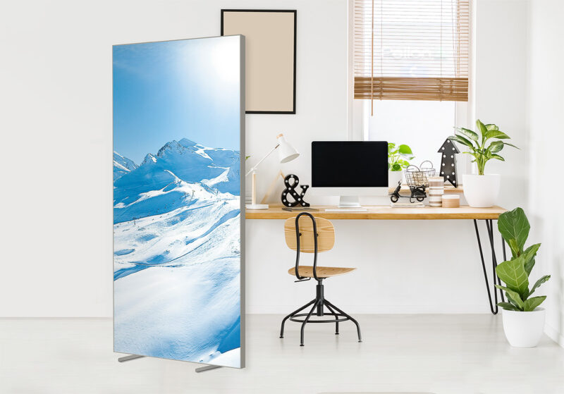 Sichtschutz Trennwand Schneegebirge