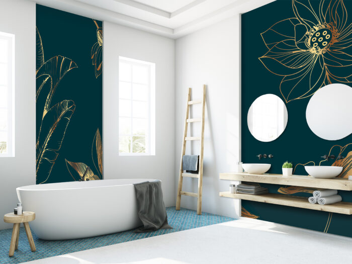 Wandverkleidung_Golden-Flowers Wandverkleidung Golden Flowers