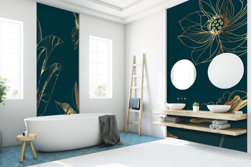 Wandverkleidung Golden Flowers