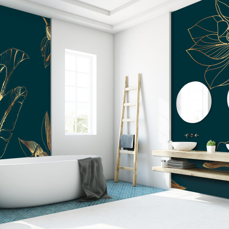 Wandverkleidung Golden Flowers