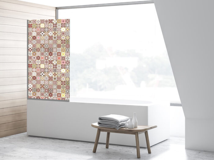 Badezimmerglas_Azura-red_80x140 Duschtrennwand für Badewannen Azura-Red