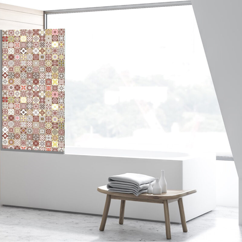 Badezimmerglas_Azura-red_80x140 Duschtrennwand für Badewannen Azura-Red