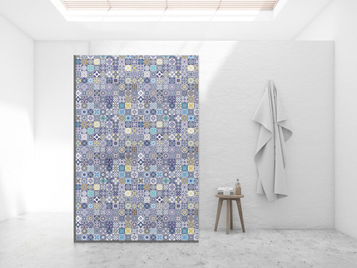 Duschtrennwand für Walk-in Duschen Azura-Blue