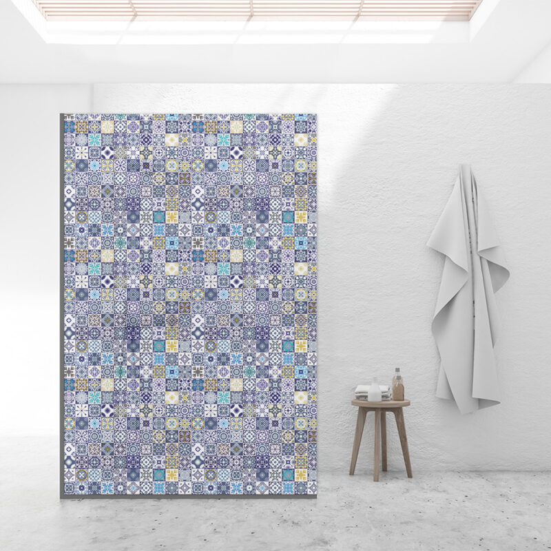 Duschtrennwand für Walk-in Duschen Azura-Blue