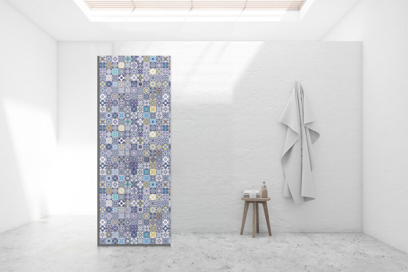 Duschtrennwand für Walk-in Duschen Azura-Blue