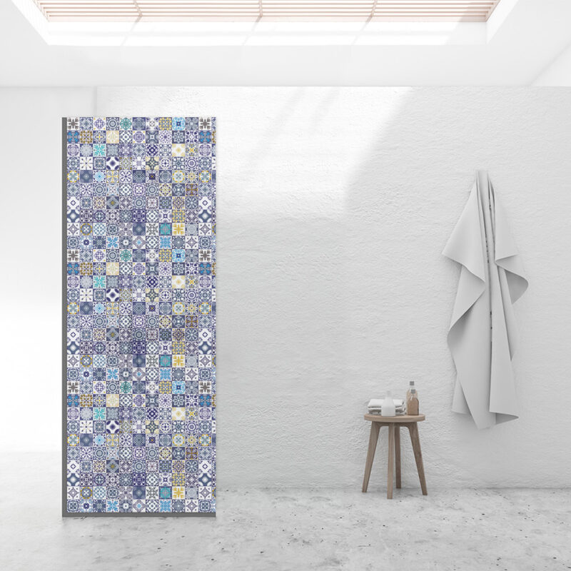 Duschtrennwand für Walk-in Duschen Azura-Blue