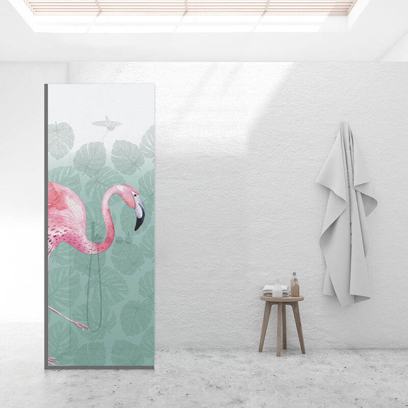 Duschtrennwand für Walk-in Duschen Flamingo