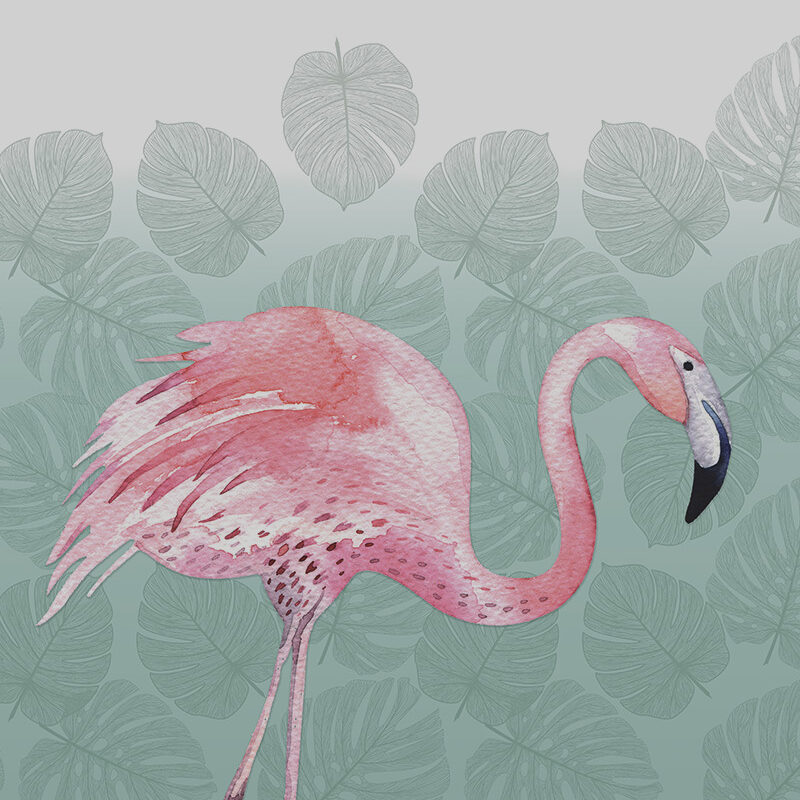 Duschtrennwand für Badewannen Flamingo