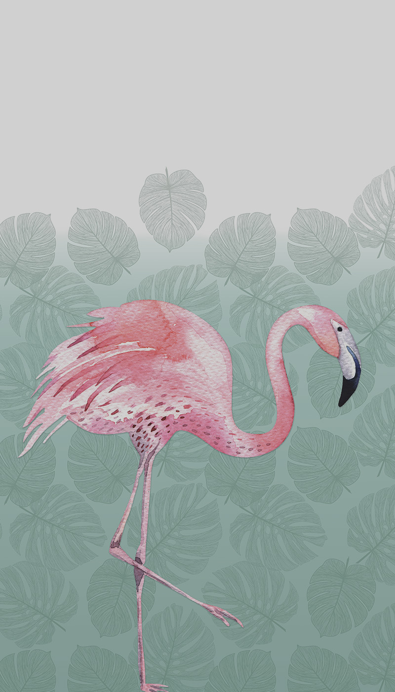 Duschtrennwand für Badewannen Flamingo