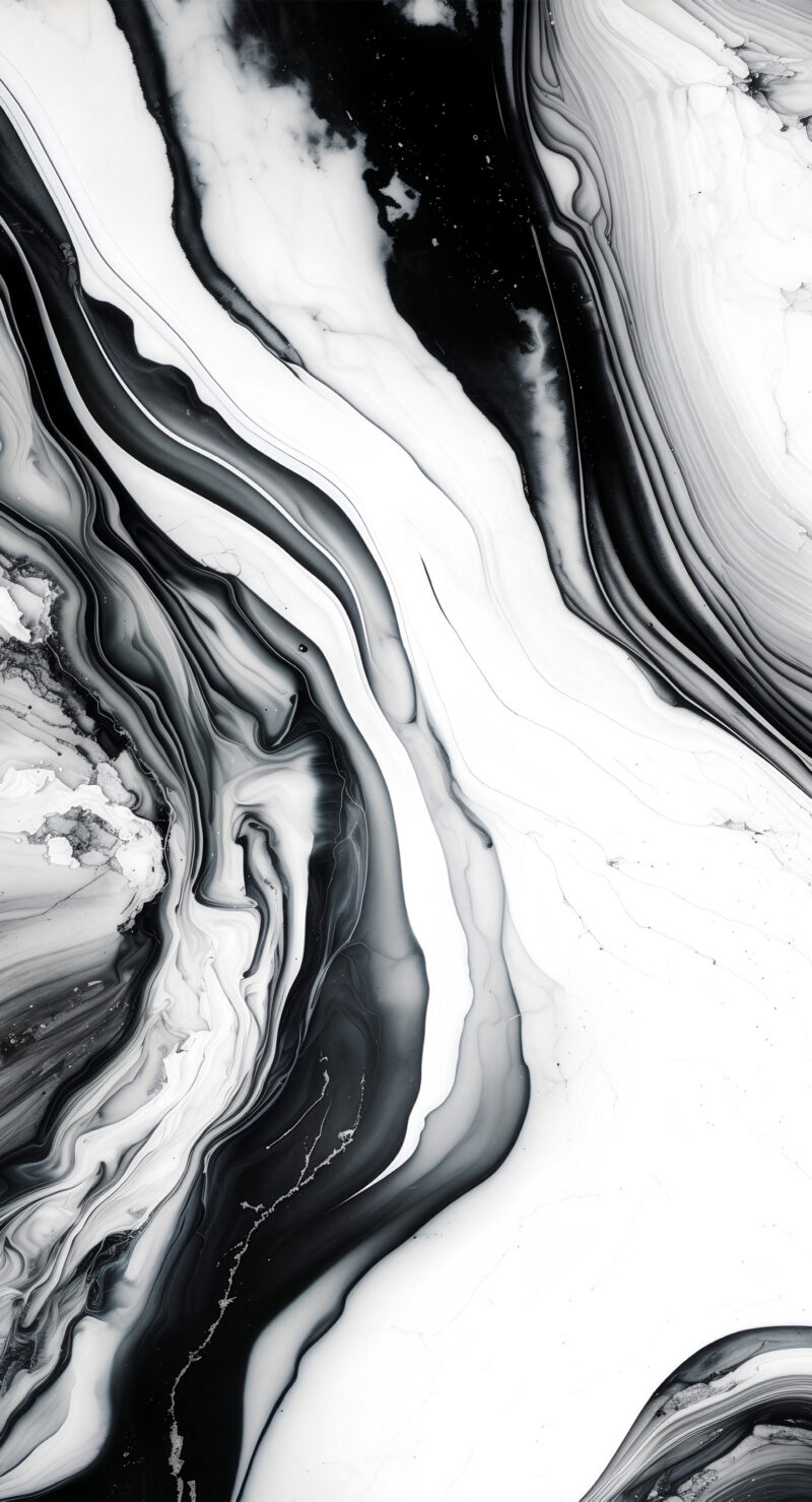 Wandverkleidung Schwarz-Weißer Marmor