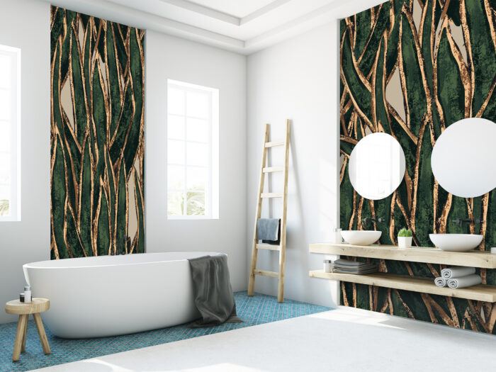 Wandverkleidung Golden Plants