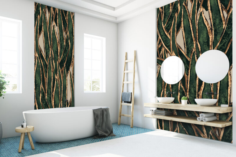 Wandverkleidung Golden Plants