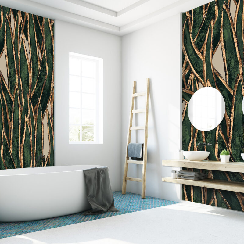 Wandverkleidung Golden Plants