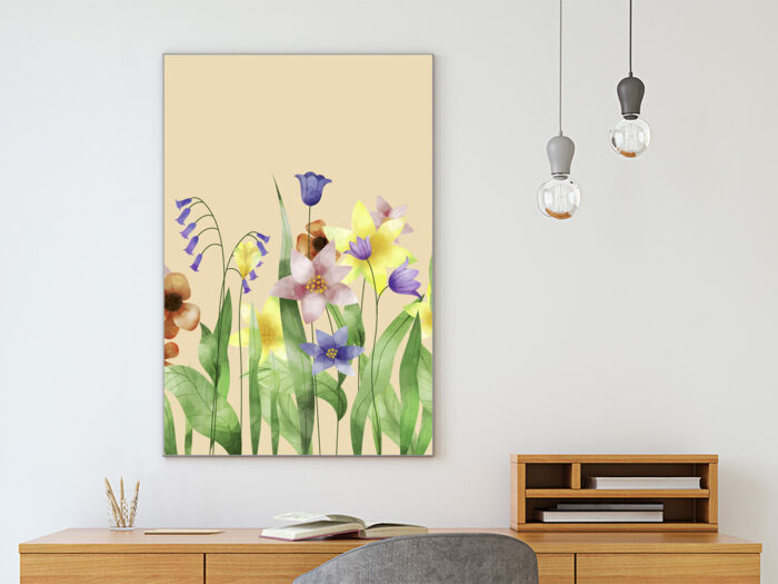 Akustikbild_Büro_Frühlingswiese_Detail Akustikbild Frühlingswiese