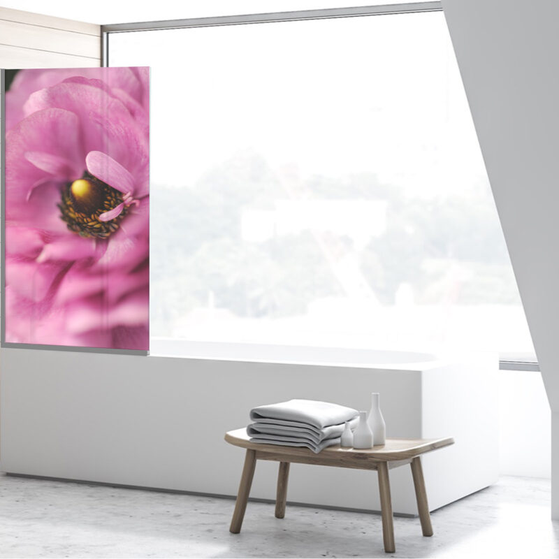 Badezimmerglas_Blumenliebe_80x140 Duschtrennwand für Badewannen Blumenliebe