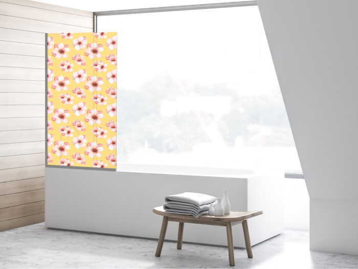 Badezimmerglas_cherry-blossom_80x140 Duschtrennwand für Cherry Blossom