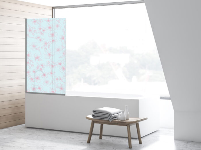 Badezimmerglas_cherry-illustration-blue_80x140 Duschtrennwand für Cherry Illustration Blue