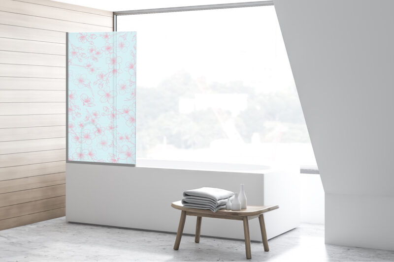 Duschtrennwand für Cherry Illustration Blue