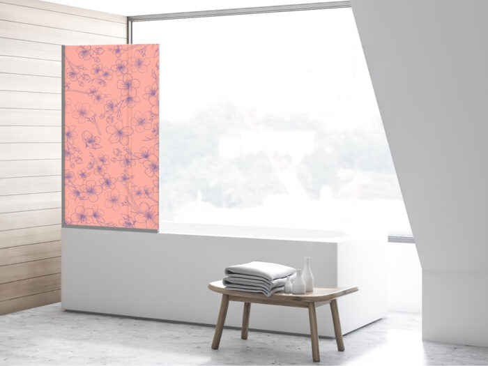 Badezimmerglas_cherry-illustration-pink_80x140 Duschtrennwand für Cherry Illustration Pink