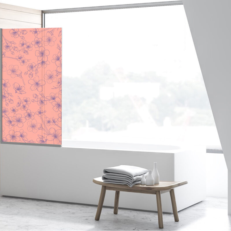 Duschtrennwand für Cherry Illustration Pink