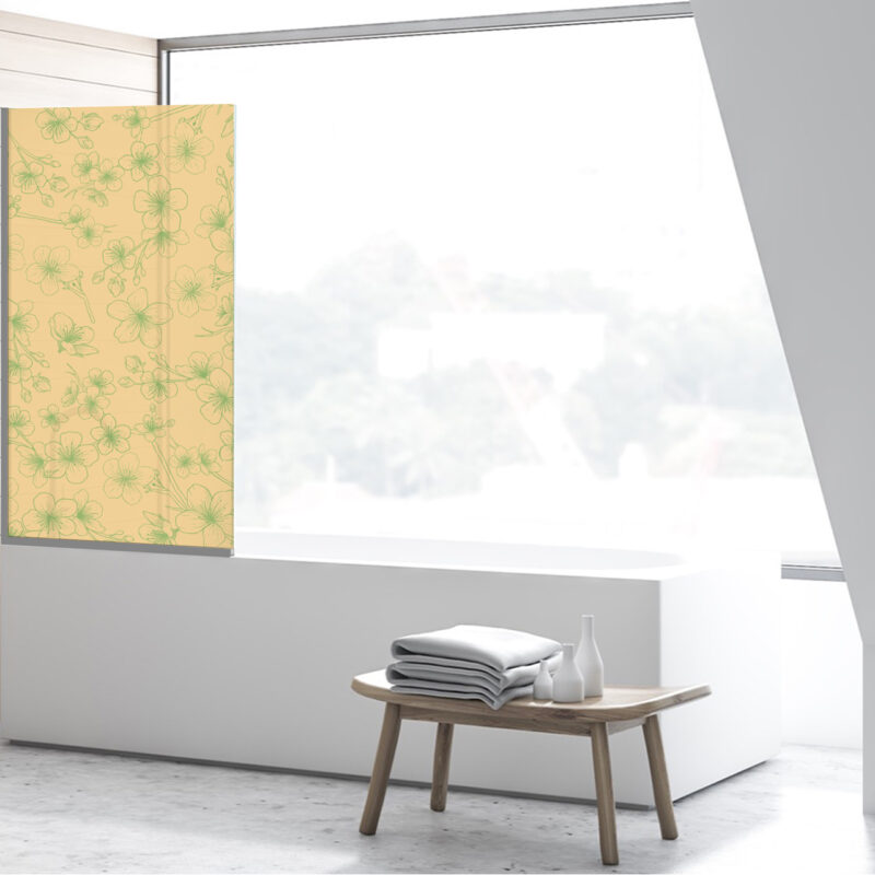 Duschtrennwand für Cherry Illustration Yellow