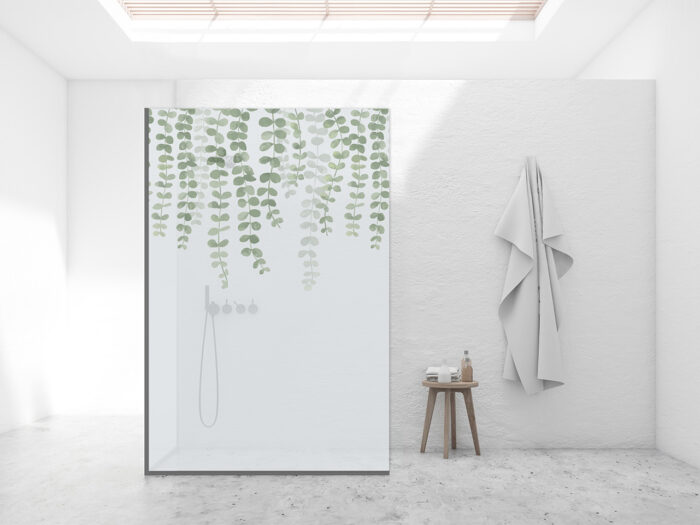 Duschtrennwand für Walk-in Duschen Hanging Leaves