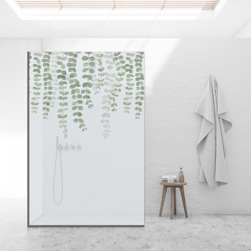 Duschtrennwand für Walk-in Duschen Hanging Leaves