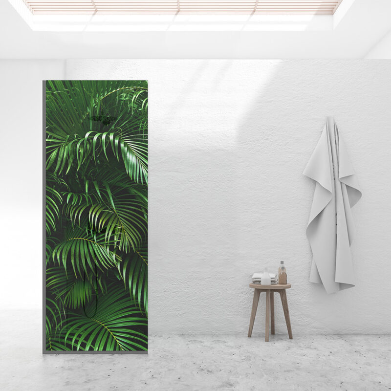 Duschtrennwand für Walk-in Duschen Palmenblätter