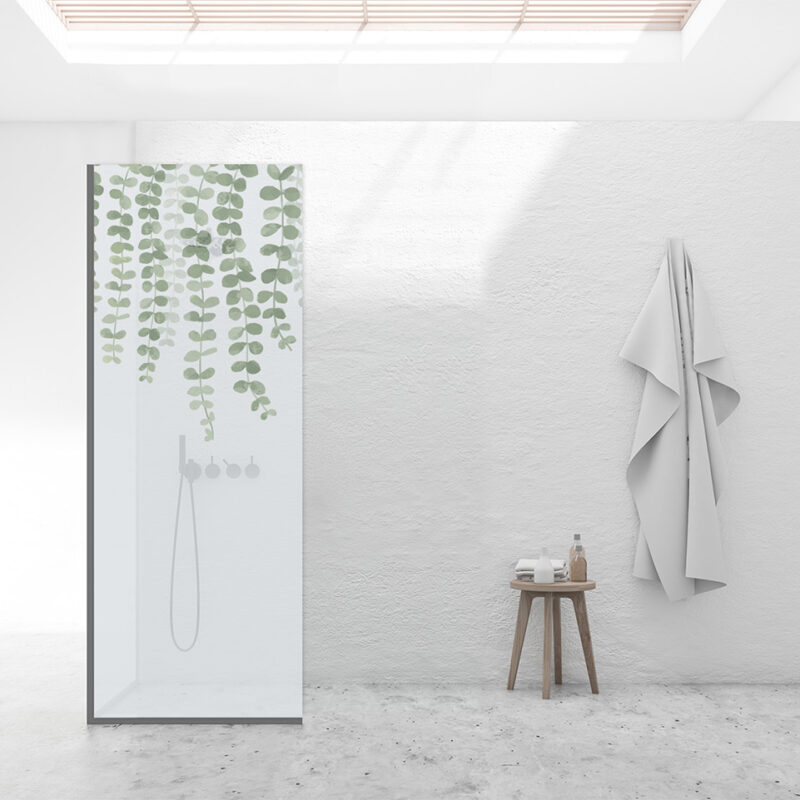 Duschtrennwand für Walk-in Duschen Hanging Leaves