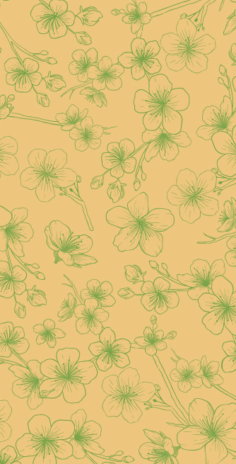 Duschtrennwand für Cherry Illustration Yellow