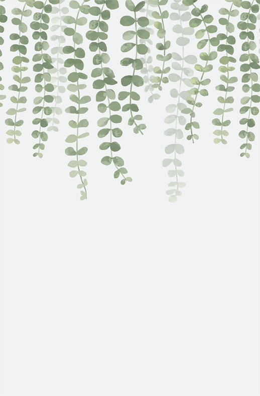 Duschtrennwand für Walk-in Duschen Hanging Leaves