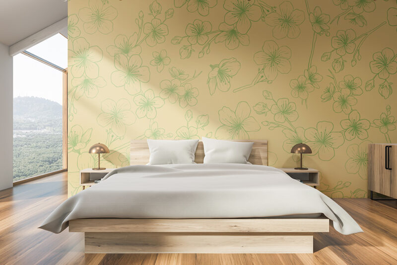 Tapete cherry illustration yellow