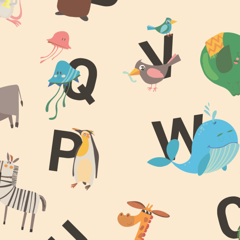 ABC_Detail Kindertapete ABC