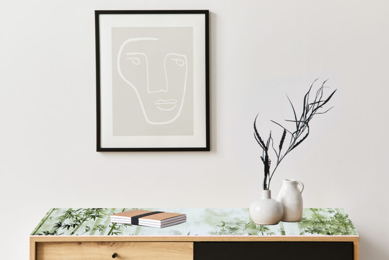 Auflegeglas für Kommoden Bambuswald